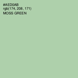 #AED0AB - Moss Green Color Image